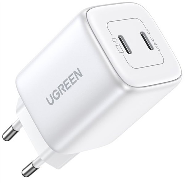 Įkroviklis Ugreen CD294 45W GaN 2xUSB-C baltas