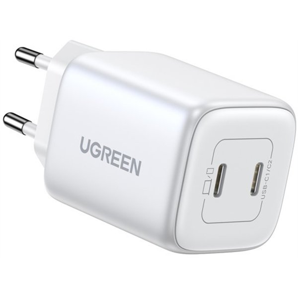 Įkroviklis Ugreen CD294 45W GaN 2xUSB-C baltas