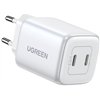Įkroviklis Ugreen CD294 45W GaN 2xUSB-C baltas