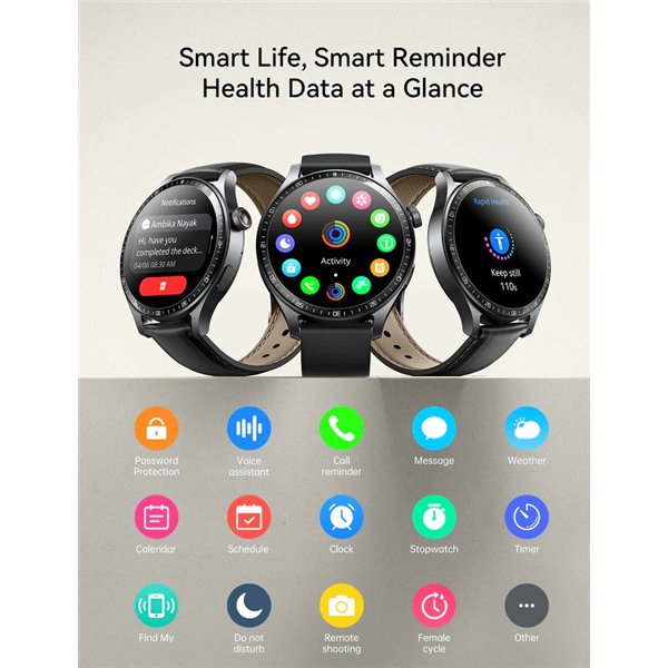 Smart Watch Joyroom JR-FC2 Pro Classic Series Smart Watch (Make/Answer Call) Moonlight Silver