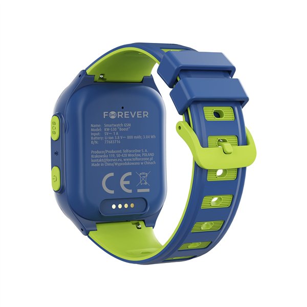 Smart Watch for Kids Forever Smartwatch GPS WiFi 4G Kids Boost KW-530 blue