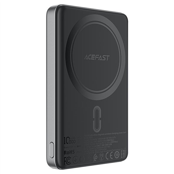 External battery Power Bank Acefast M12-10000 PD20W Magnetic Wireless 10000mAh black