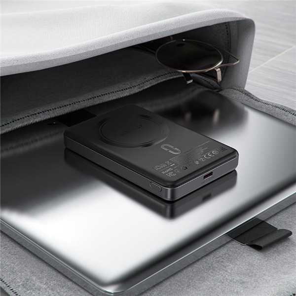 External battery Power Bank Acefast M12-10000 PD20W Magnetic Wireless 10000mAh black