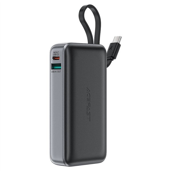 External battery Power Bank Acefast M7-10000 PD30W With Cable 10000mAh black