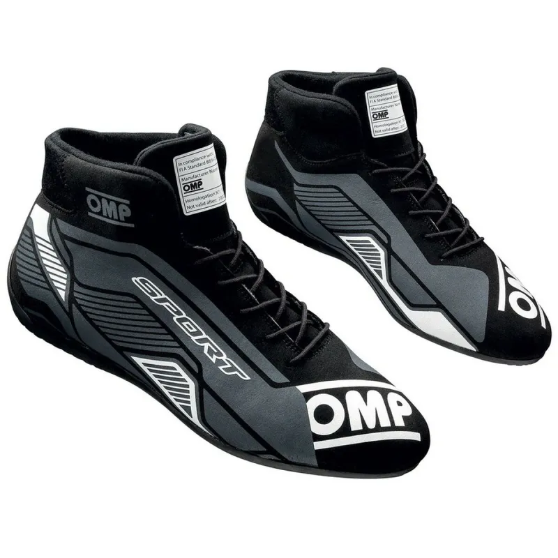 Lenktynių batai OMP SPORT Juoda / balta 42