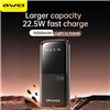 External battery Power Bank Awei P10K 22.5W 10000mAh black