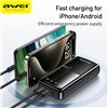 External battery Power Bank Awei P13K PD20W/QC22.5W 20000mAh black