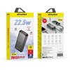 External battery Power Bank Awei P13K PD20W/QC22.5W 20000mAh black