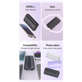 External battery Power Bank Awei P19K 5V/2.4A 20000mAh black
