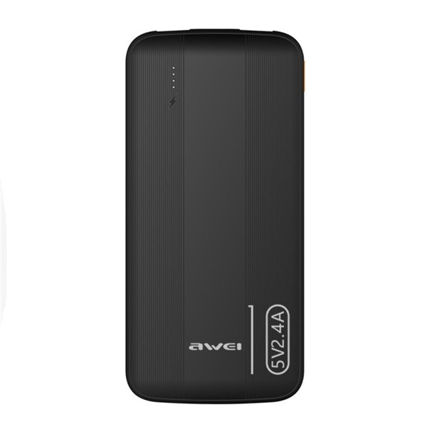 External battery Power Bank Awei P20K 5V/2.4A 10000mAh black