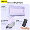 External battery Power Bank Awei P20K 5V/2.4A 10000mAh black