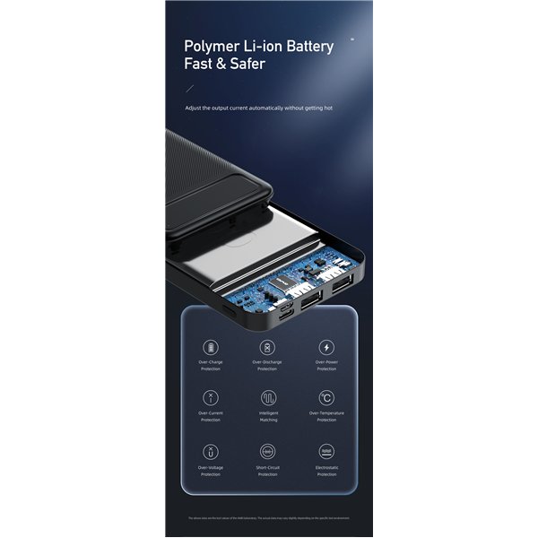 External battery Power Bank Awei P5K 5V/2.1A 10000mAh black