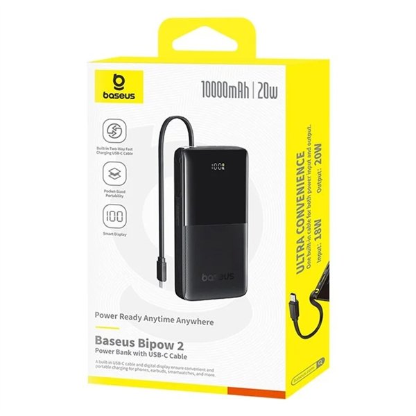 External battery Power Bank Power Bank Baseus Bipow 2 20W 10000mAh black P10077101113-00