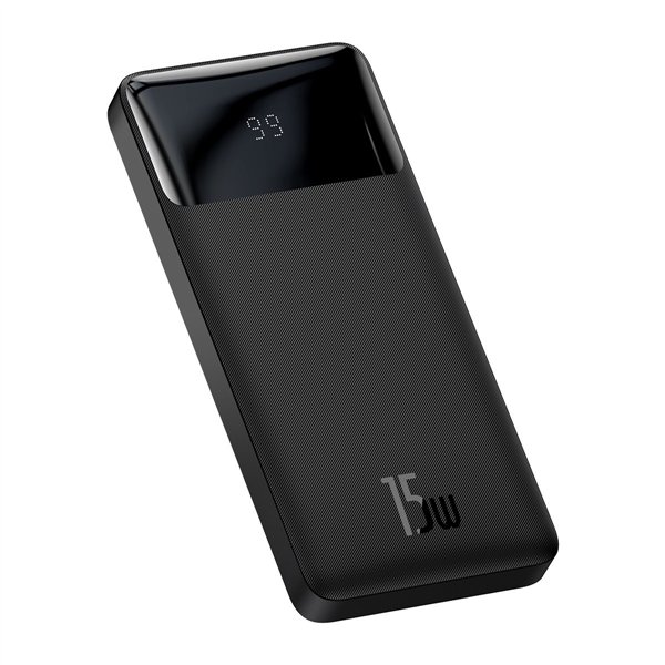 External battery Power Bank Baseus Bipow Type-C PD+2xQuick Charge 3.0 15W 10000mAh with LCD black PPBD050001