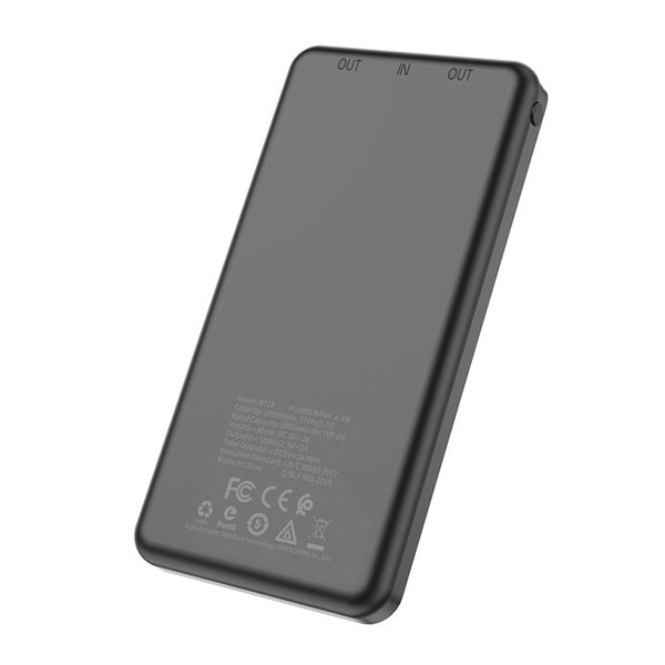 External battery Power Bank Borofone BT28 Ultra Slim 10000mAh black