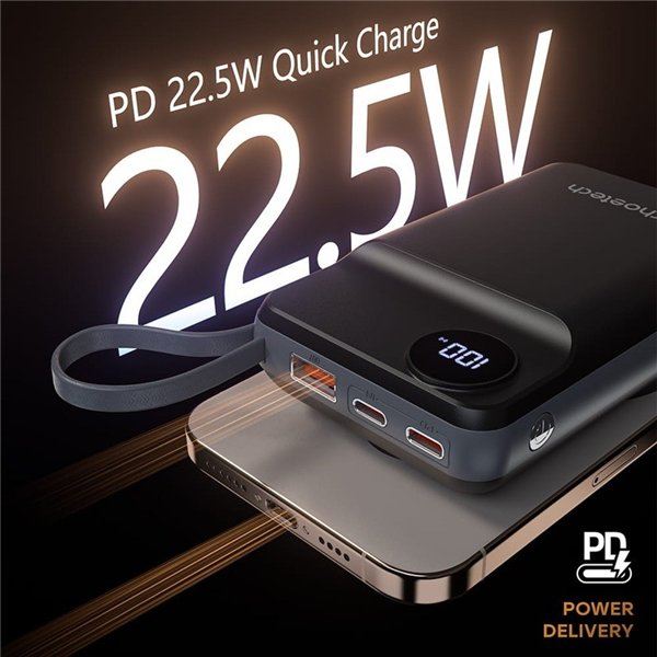 External battery Power Bank Choetech B696 15W Magsafe 20000mAh black