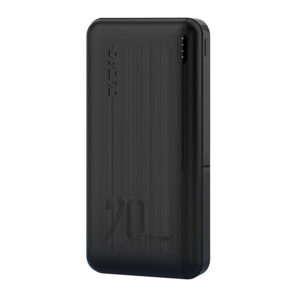 Išorinė baterija Power Bank Dudao K12PQ+ PD 20W QC 3.0 2xUSB-A/Type-C 20000mAh juodas
