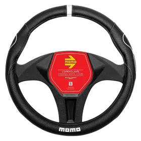 Steering Wheel Cover MOMO MOMLSWC014BWS Black/White Ø 36 cm