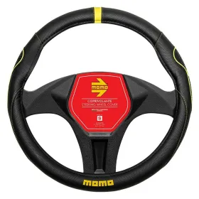 Steering Wheel Cover MOMO MOMLSWC014BYS Yellow Black Ø 36 cm