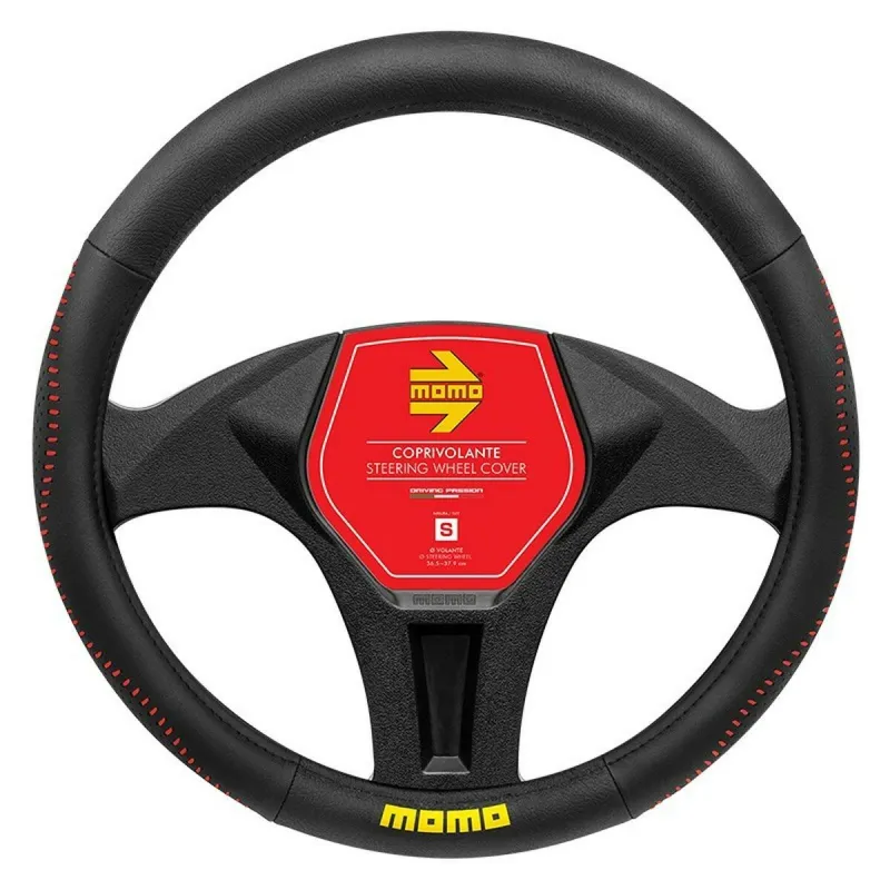 Steering Wheel Cover MOMO MOMLSWC018BRS Black/Red Ø 36 cm