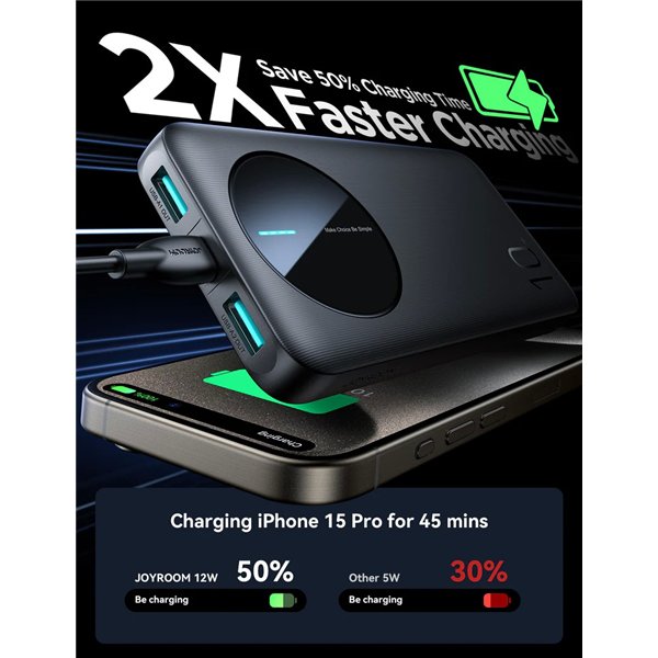 External battery Power Bank Joyroom JR-PBF12 10000mAh black