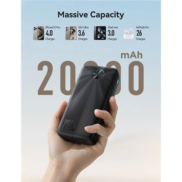 External battery Power Bank Joyroom JR-PBF16 22.5W 20000mAh black