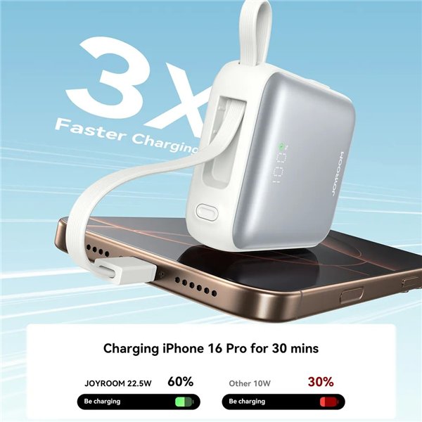 External battery Power Bank Joyroom JR-PBF27 22.5W Mini 10000mAh white