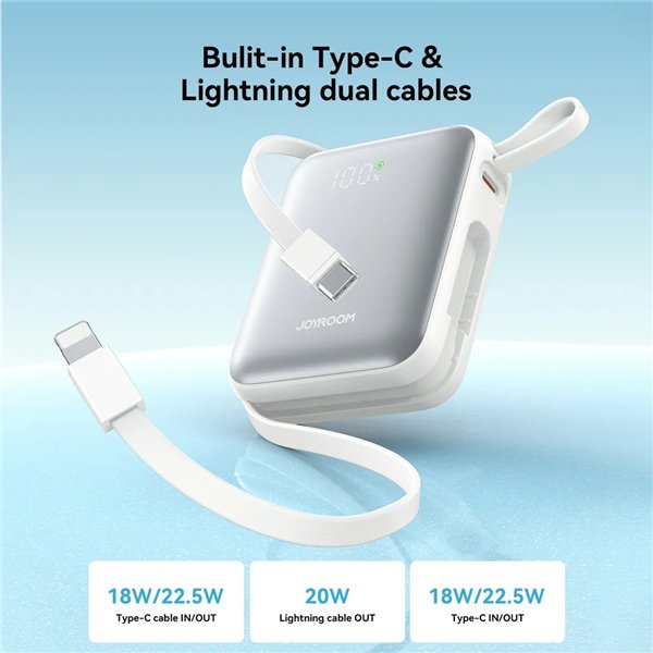 External battery Power Bank Joyroom JR-PBF27 22.5W Mini 10000mAh white