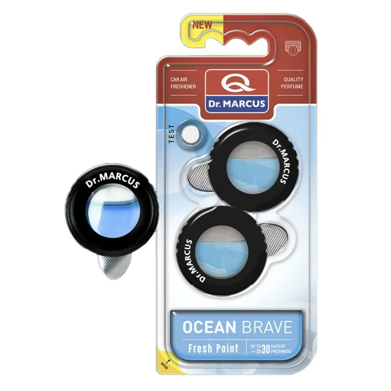 Auton ilmanraikastin Dr Marcus FRESH POINT OCEAN BRAVE Meri 2,5 ml Muovinen (2 osaa)