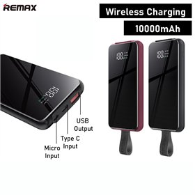 External battery Power Bank Remax RPP-105 QC 3.0 10000mAh with wireless charging black