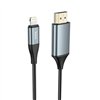 Kabelis Hoco UA15 Lightning to HDMI 2.0m pilkas