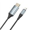 Kabelis Hoco UA15 Lightning to HDMI 2.0m pilkas