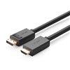 Kabelis Ugreen DP101 DisplayPort to HDMI 2.0m juodas