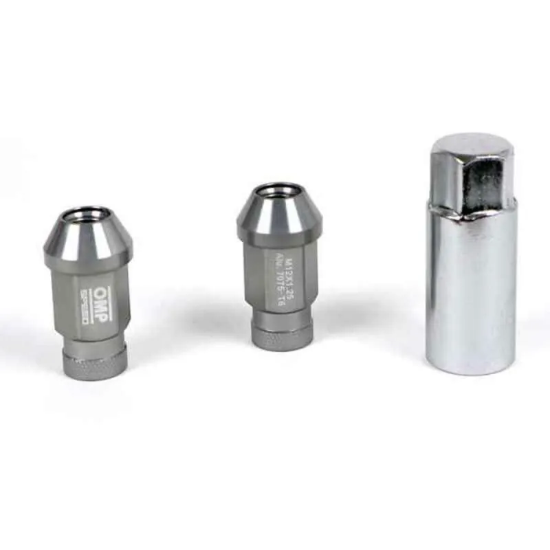 Set Гайки OMP 7075 40 mm M14 x 1,50 20 uds Антрацитный