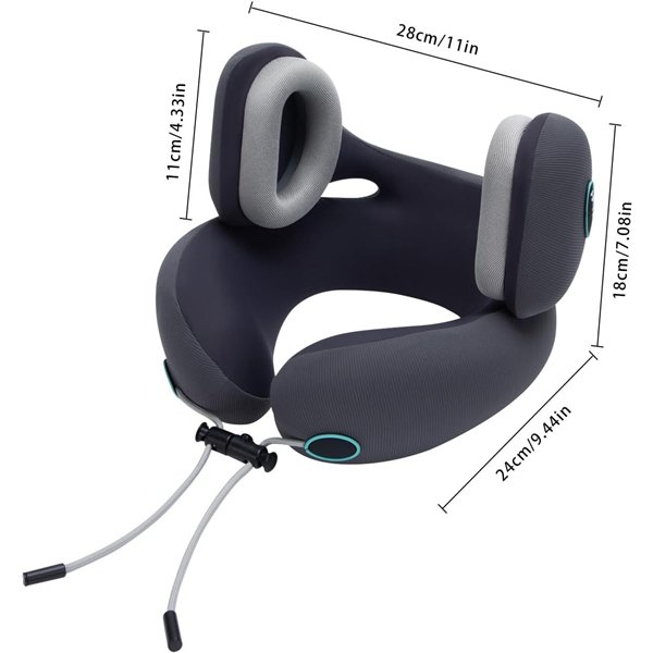 Travel pillow with noise cancellation Reach ANC, gray