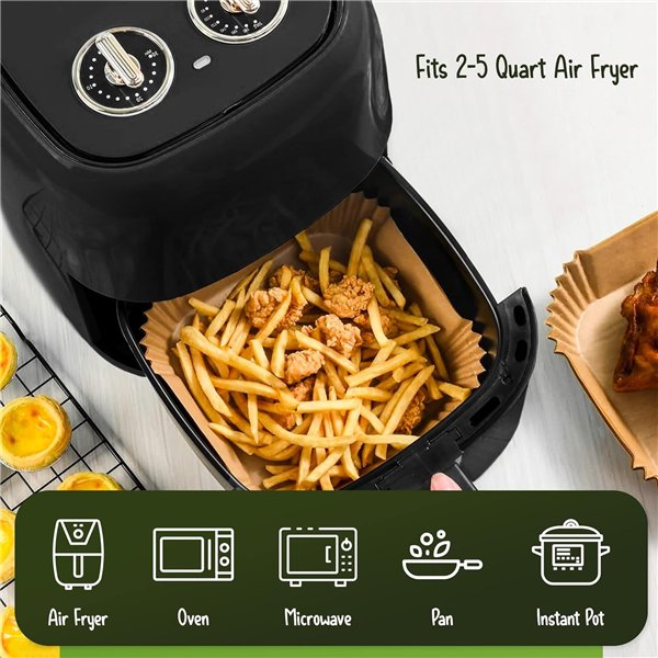 Baking paper for hot air fryer, 100 pcs.