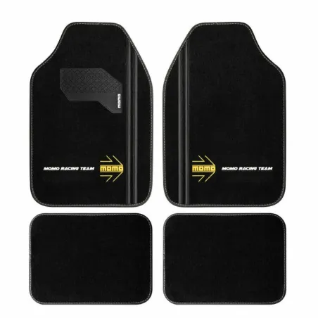 Auto Grīdas Paklājs MOMO MomlCM4A8BK Balts/Melns Universāls