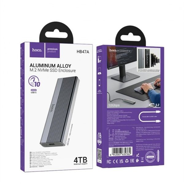 Hoco HB47A M.2 SSD Enclosure USB3.2/10Gbps