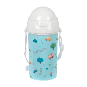 Ūdens pudele Safta Coches Zils PVC 500 ml