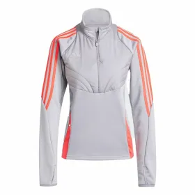 Naisten huputon collegepaita Adidas Winterized Harmaa