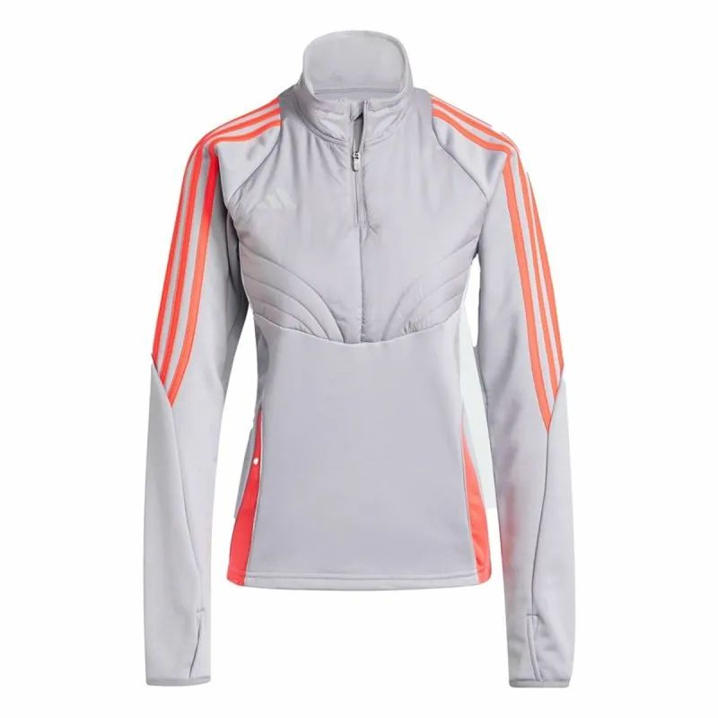 Naisten huputon collegepaita Adidas Winterized Harmaa
