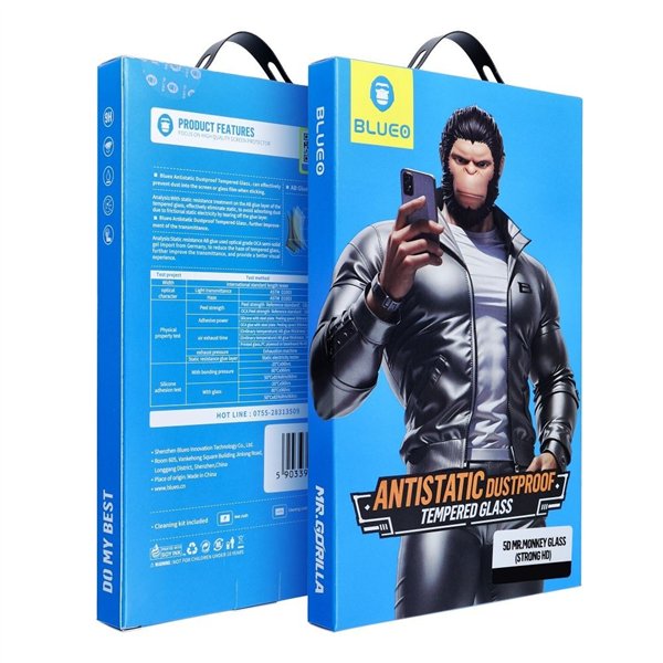 Tempered glass 5D Mr. Monkey Glass (Strong HD) Apple iPhone 15 black