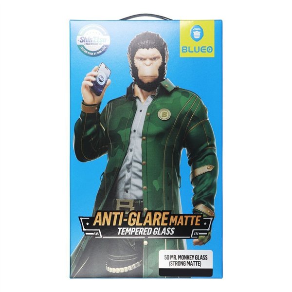 Tempered glass 5D Mr. Monkey Glass (Strong Matte) Apple iPhone 16 Pro Max black