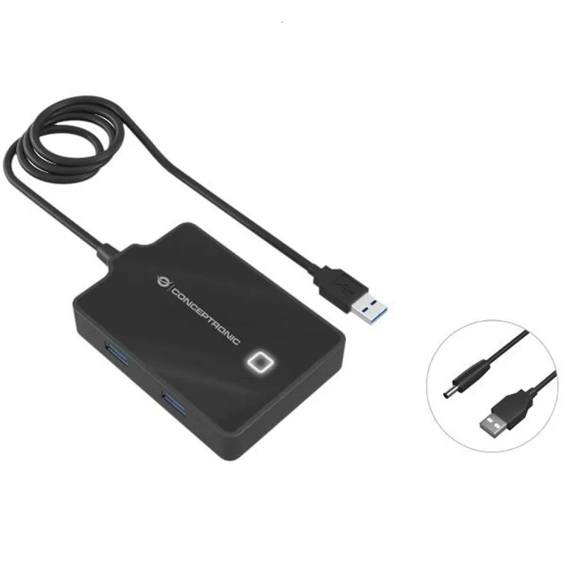 USB-разветвитель Conceptronic 110517107101 Чёрный 90 cm (1 штук)