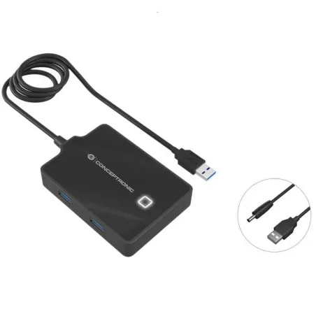 USB-разветвитель Conceptronic 110517107101 Чёрный 90 cm (1 штук)