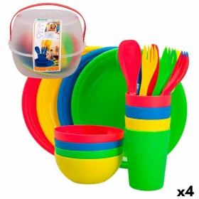 Pikniko rinkinys Aktive 22,5 x 1,5 x 22,5 cm polipropileno (4 vnt.)