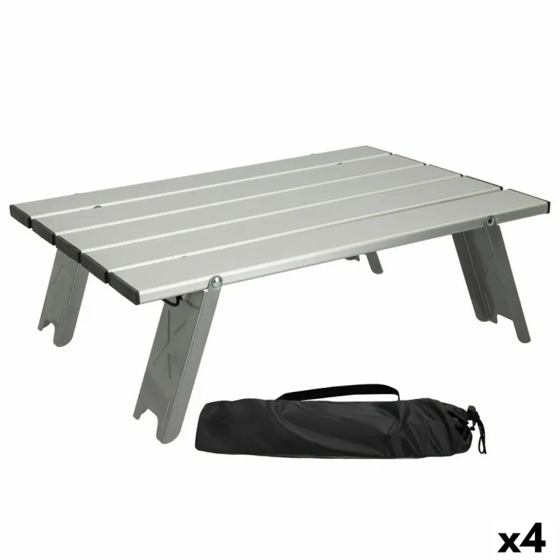 Sulankstomas stalas Aktive Sidabras Aliuminis 40 x 13 x 28,5 cm (4 vnt.)