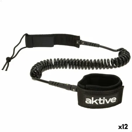 Leash Aktive Musta 20 cm Spiraali SUP-lauta
