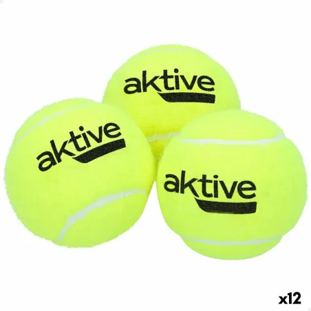 Tennispallot Aktive 3 Kappaletta Keltainen 12 osaa