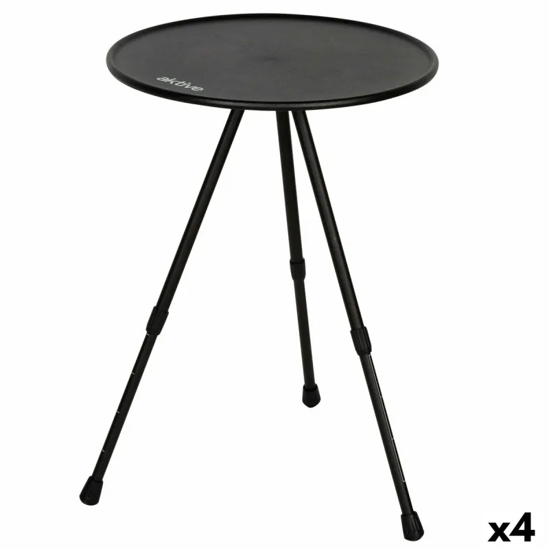 Sulankstomas stalas Aktive Juoda 37 x 55 x 37 cm (4 vnt.)